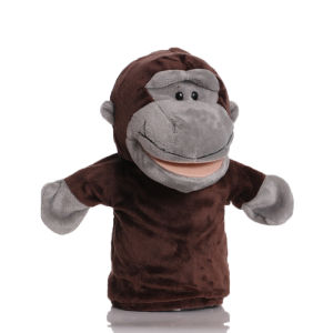 1pcs 22-25cm động vật hoạt hình đồ chơi con rối cầm tay hổ hoạt hình voi lông chó Búp bê đồ chơi nhồi bông vải nhung bé trai bé gái Quà Tặng