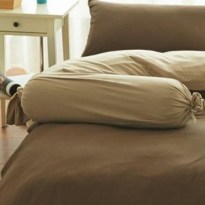Cotton Pure™ Coyote Brown Stripe Jersey Cotton Bolster Case