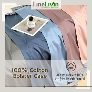 FINELIVIN Bolster Cover Plain 100% Pure Cotton Local Stock - 2