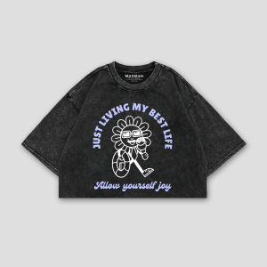 MADMAN Croptee Washed GROOVY JUST LIVING MY BEST LIFE | CRPW | DMDM - 8