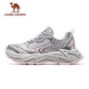 CAMEL CROWN STARSHINE Mens Chunky Sneakers | Retro Thick-Soled Dad Shoes with Breathable Upper & Height Boost – Black Casual Sports Trainers