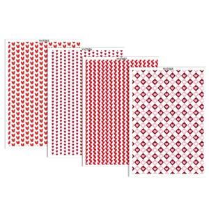 4pcs đất sét Giấy than gốm underglaze Trái Tim Giấy hòa tan trong nước chuyển Sheets đối với đất sét bông tai làm