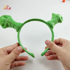 Fun Green Beast Hairband Cosplay Hairhoop For Kids Washable Hairhoop for Halloween Costume Party Dressingup Essential
