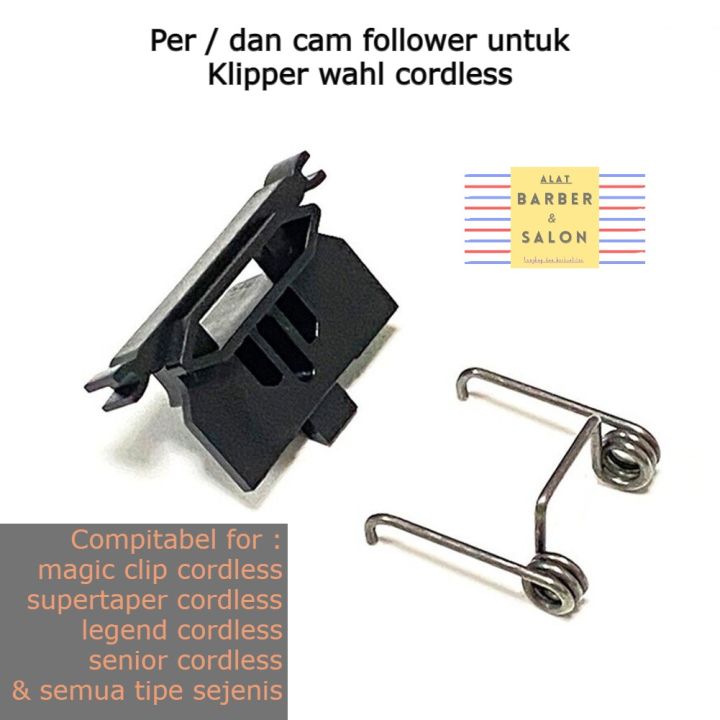 cam follower and spring for clipper wahl cordless magic clip