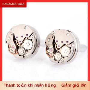 CS 1 cặp cổ điển Mens Khuy măng sét xem phong trào Cuff liên kết đám cưới bạc steampunk