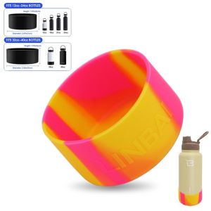 LINBAI Flask 14/18/22/32/40oz Silicone Boot Protector Water Bottle Cover Anti-Slip BPA Free Base Tumbler Accessories