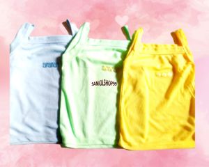 Kaos tengtop anak bayi Tengtop bayi kaos Singlet Bayi Polos Warna 0-2 tahun Dolphin 3 pcs 3 warna