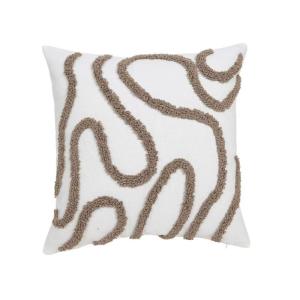 Elegant Scandinavian Pillow Cover Intricates Embroidery Detailing Pillowcase Linens Texture Hiddens Zippers For Interior