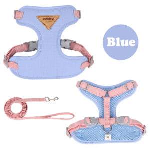 [Stock Ready] Small Medium puppy  cat chest adjustable polyster harness walking leash vest anjing kucing狗狗牵引绳 宠物胸背带 猫