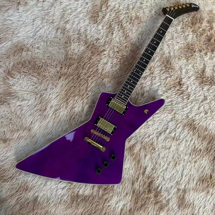 Gibson Explorer Electric Guitar Humbucker Pickups Purple Body 22 Fret ...