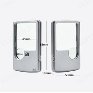 ganze011 Mini Rectangular LED Light Magnifying Glass