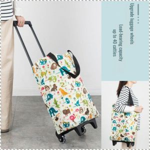 Shopping Cart Pulling Cart Shopping Soft Handle Shopping Cart Trailer Lightweight Easy to Carry