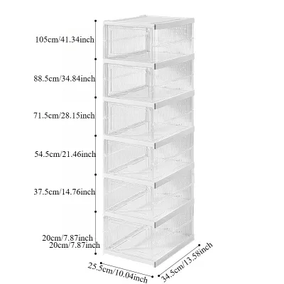 SG Stock Clear Foldable Shoe Storage Box with Cover Home Shoe Organizer Space-Saving Shoe Cabinet