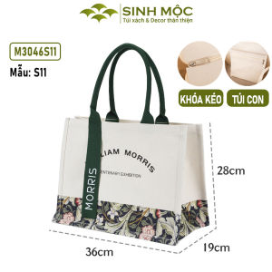 Túi canvas có khóa kéo túi xách có khoá kéo túi xách nữ có khóa kéo - M30K(có khóa)