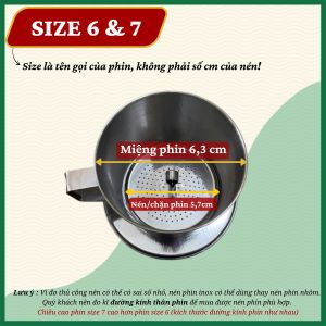 Nén phin nhỏ lõi chặn phin inox size 6789 cứng cáp bền dùng cho phin cà phê inoxnhôm Mixmore