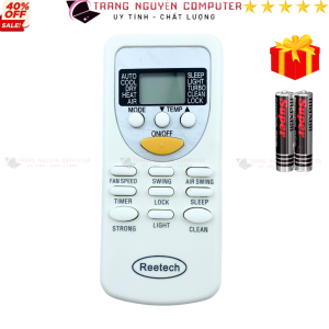 Điều khiển điều hòa Reetech Mã 02 ZH-JT-03 Remote máy lạnh Reetech - Tặng kèm pin - Trang Nguyễn Computer