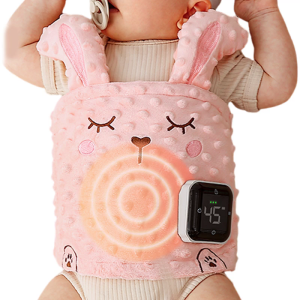 Soft and Adjustable Baby Tummy Wrap Wireless Heatable Bellyband Built-in 2000mAh for Gas and Colic Relief