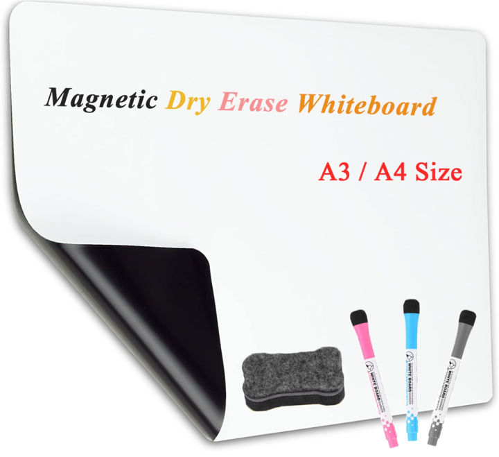 Dry Erase Whiteboard Sheet for Fridge Easy to Write and Clean, Flexible Refrigerator