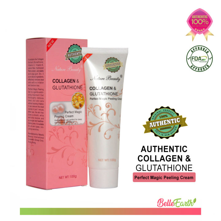 nature beauty collagen and glutathione peeling cream fake Nature Beauty Collagen and Glutathione Peeling Cream 100g