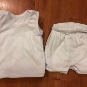 6sets sando short plain white bargain terno for baby boy infant newborn 0-12months