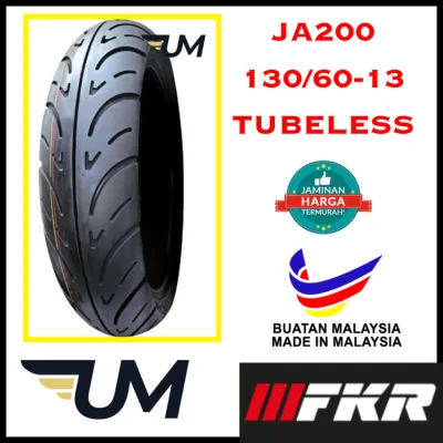 TAYAR FKR TUBELESS TYRE JA200 130/60-13 100% ORIGINAL TL SCOOTER TYRE