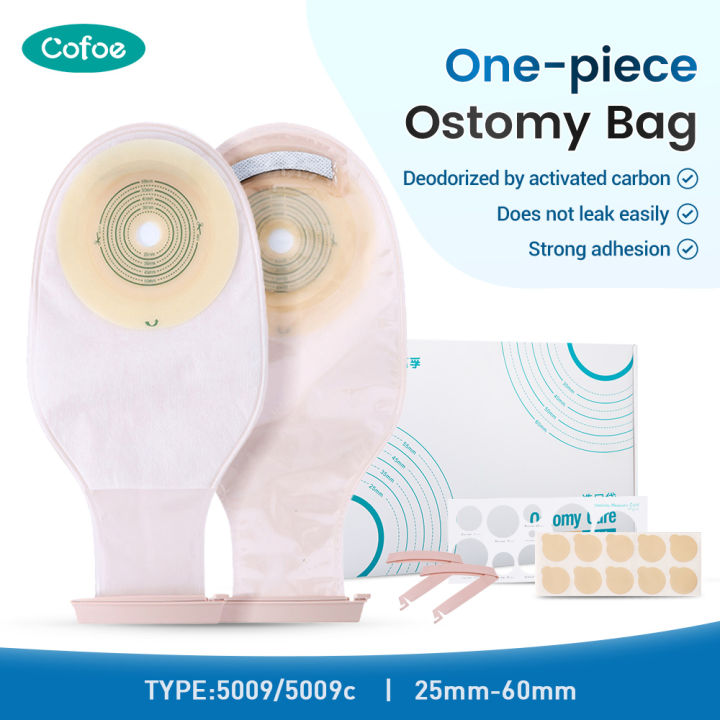 Cofoe 10pcs Onepiece System Colostomy Bag Activated Carbon Filter Ostomy Bag Eliminate Odor