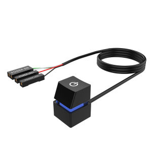 [Vktech] LED Computer Power Adapter 2m with External Button for Desktop Motherboard Power Management