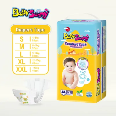 Baby Sunny diaper for baby Pants/Tape 50PCS sale diaper Large Size S-2XL disposable Korean diapers