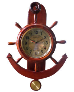 [HCM]Đồng hồ treo tường quả lắc Acuar H407G (Hình mỏ neo)