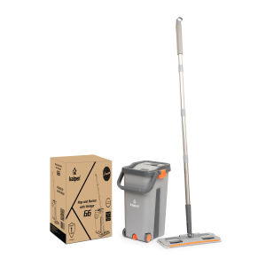 Bộ cây lau nhà cán Inox Kalpen G5/ G6  xoay 360 có bánh xe lớn Chính Hãng Bảo Hành 1 năm