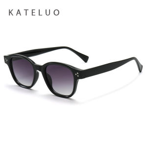 KATELUO Women Fashion Shades Sunglasses Retro Round Shiny Frame UV400 Protection gradient Sun Glasses for Men SZ3213