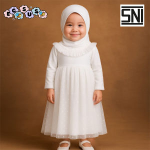 (EGSUS) Gamis Tutu Hijab Bayi Balita Lucu Pakaian Anak Perempuan (0 Bulan - 4 Tahun) Fashion Muslim Fanta