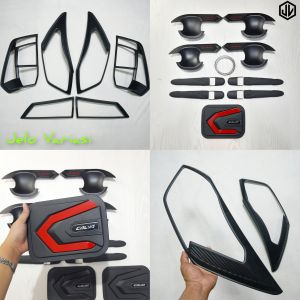 Paket Lengkap Garnish Lampu Outer Cover Handle Tank Cover Mobil Toyota Calya 2019 - 2024 Hitam