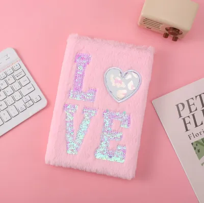 Diary Notebook For Girls Journal Diary For Girls Birthday Christmas Cute Stationery Fluffy Plush Journal