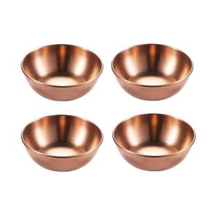 TEWUB Round Household Sauce Dishes Stainless Steel Kitchen Supplies Home Essential Seasoning Dish Small Bowl Food Snack Dish Sauce Plate