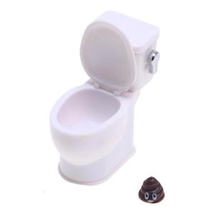 Mini Plastic Flushing Toilet For Dollhouses Decors Realistic Bathroom Model Complete With Sound Effect Simulation Design