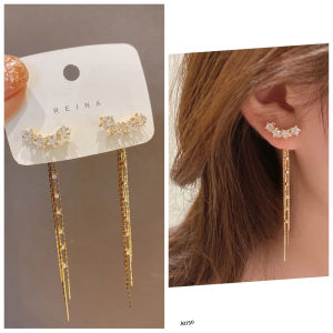 Anting Wanita Titanium Fuji Korea Juntai Gold - Perhiasan Impor Premium Anti Karat dan Luntur