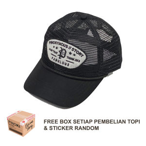 TRUCKER HAT FULL JARING HITAM TOPI JARING DISTRO PRIA ORIGINAL