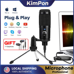 USB Microphone 3.5mm jack Professional Condenser Microphones For PC Computer Laptop Recording Studio Singing Gaming Streaming Mic