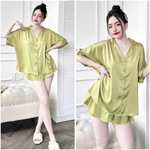 Đồ Ngủ Pijama Lụa HEUN YOUNG Bộ Đồ Pijama Cánh Dơi Quần Đùi Lụa Latin Mềm Mịn Cao Cấp Size 45-80kg