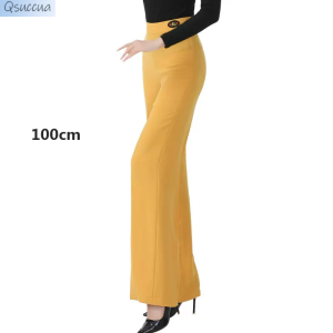 Latin Dance Pants Women High Waist Elastic Soft Comfort Ballroom Dancing Trousers Adult Practice Clothing Black Pants