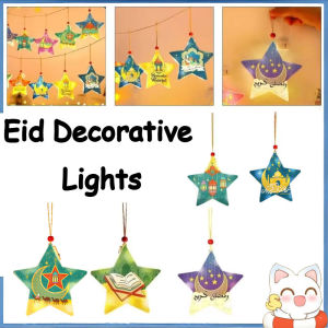 Star LED Lamp Decorative Light Hanging Ornament for Bedroom Door Wall Festival Celebration Eid Decorative Lights