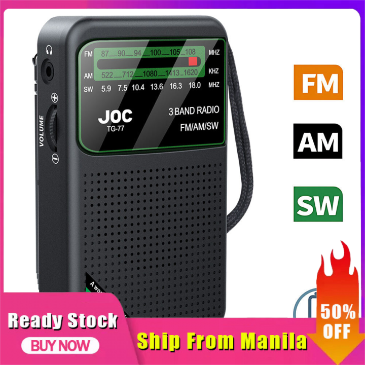 【Ready Stock】Pocket Mini Radio AM/FM/SW Portable Radio Batteries ...