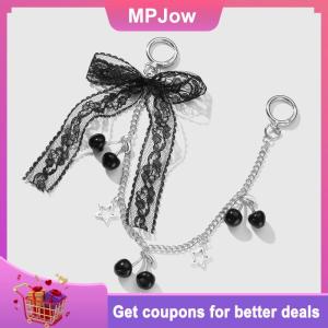 【MPJow】 Versatile Bow Cherry Keychain For Women Trendy Bag Chain Creative Cute Bag Pendant Decoration Accessories Gifts