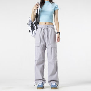 RM.Cargo Pants for Women M-2XL- High Waist 4-Pocket Baggy Streetwear Trousers  Medium-thickness H8010#