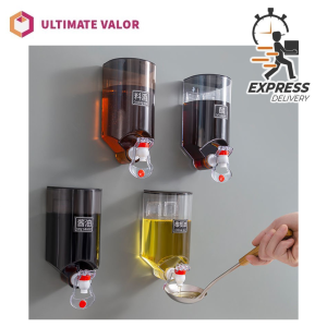 1 Piece Creative Kitchen Wall mounted Condiment Pot cooking Oil Wine Soy Sauce Vinegar Seasoning Wall Suction Double sided tape Bottle [SG SELLER]