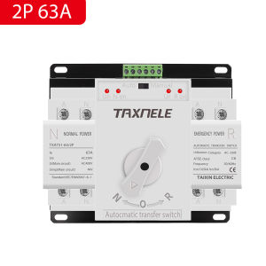 2P 4P 63A 125A ATS PV Dual Power Automatic Transfer Switch AC220V 400V 50/60Hz Type MCB Auto Manual Sal Switches Circuit Breaker
