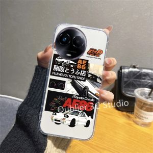 Phone Case Realme11 Realme 11 Pro+ Plus C51 C53 C55 NFC 4G 5G Casing New Design Retro Tide Initial D Car AE86 Silicone Transparent Soft Back Cover 2023