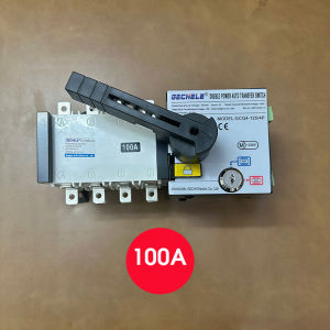 Bộ chuyển nguồn điện tự động ATS 3 pha 100A 160A 250A Gechele GCQ4-4P cầu dao đảo chiều tự động