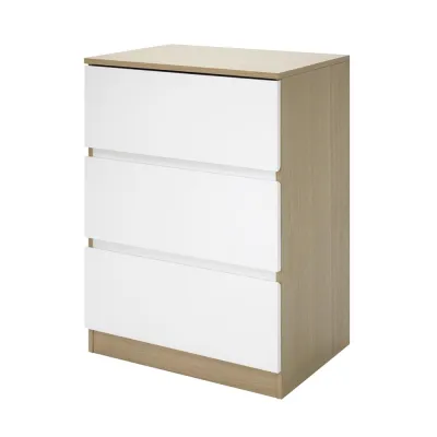 HomePro ตู้ลิ้นชัก 3 ลิ้นชัก PROGRET 59 ซม. สีโอ๊ค/ขาว แบรนด์ FURDINI
